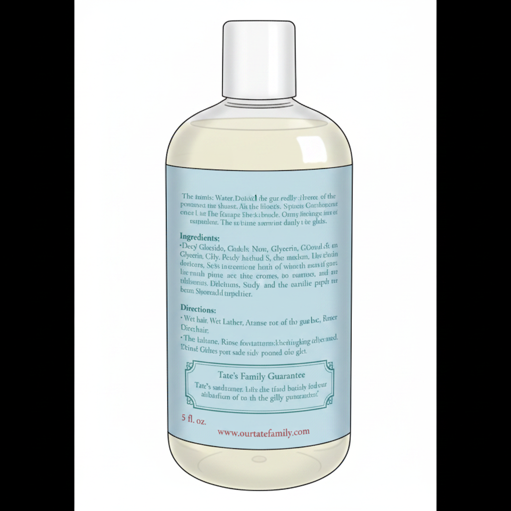 Tate's The Natural Miracle Odorless Shampoo 5oz back
